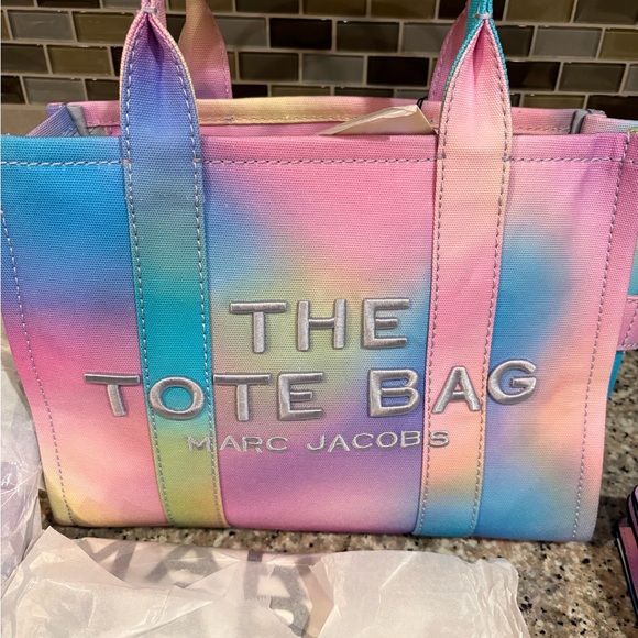 Marc Jacobs Handbags - Marc Jacobs Pastel Rainbow Canvas Tote Bag